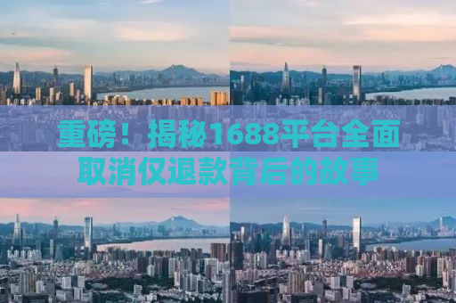 重磅！揭秘1688平台全面取消仅退款背后的故事