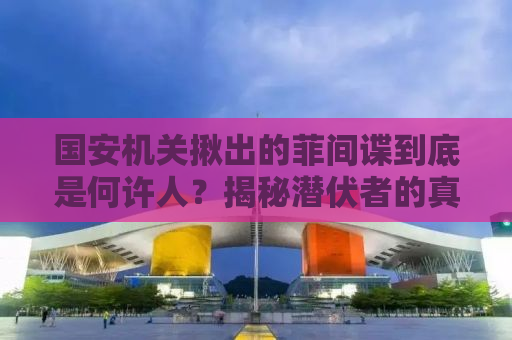 国安机关揪出的菲间谍到底是何许人？揭秘潜伏者的真实身份与行动内幕