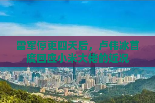 雷军停更四天后，卢伟冰首度回应小米大佬的近况