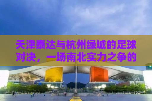 天津泰达与杭州绿城的足球对决，一场南北实力之争的剖析