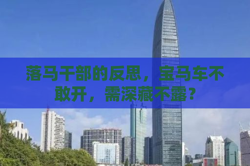 落马干部的反思，宝马车不敢开，需深藏不露？
