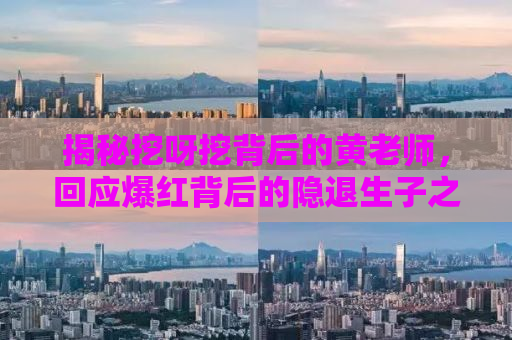 揭秘挖呀挖背后的黄老师，回应爆红背后的隐退生子之谜