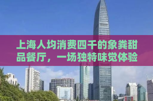 上海人均消费四千的象粪甜品餐厅，一场独特味觉体验的背后故事