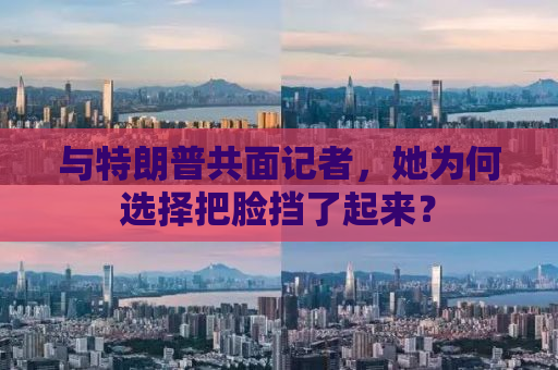 与特朗普共面记者，她为何选择把脸挡了起来？