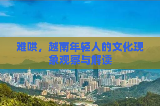 难哄，越南年轻人的文化现象观察与解读
