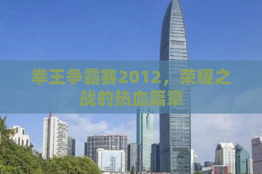 拳王争霸赛2012，荣耀之战的热血篇章