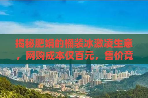揭秘肥娟的桶装冰激凌生意，网购成本仅百元，售价竟达两元一杯！