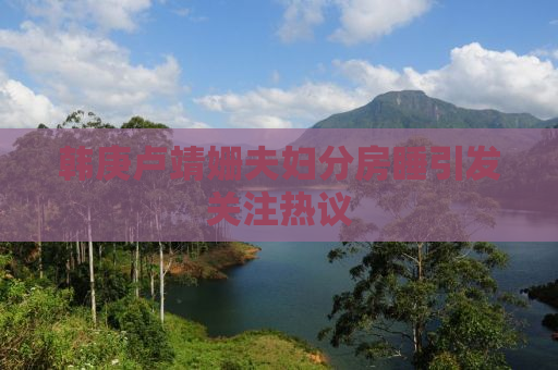韩庚卢靖姗夫妇分房睡引发关注热议