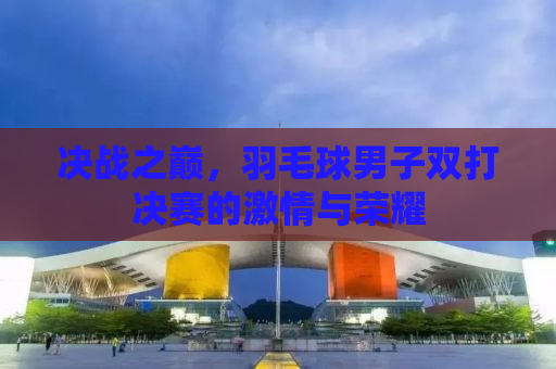 决战之巅，羽毛球男子双打决赛的激情与荣耀