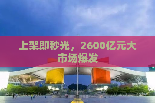 上架即秒光，2600亿元大市场爆发