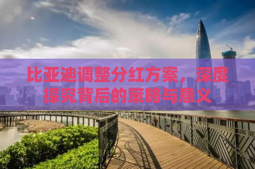 比亚迪调整分红方案，深度探究背后的策略与意义
