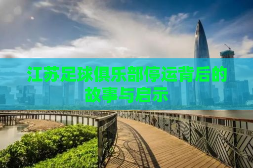 江苏足球俱乐部停运背后的故事与启示