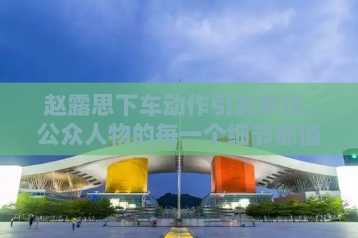 赵露思下车动作引发争议，公众人物的每一个细节都值得深思