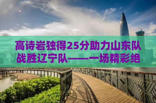 高诗岩独得25分助力山东队战胜辽宁队——一场精彩绝伦的篮球盛宴