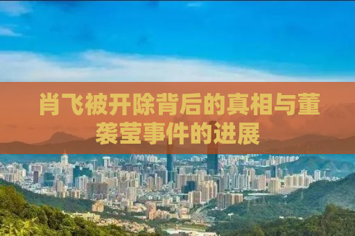 肖飞被开除背后的真相与董袭莹事件的进展