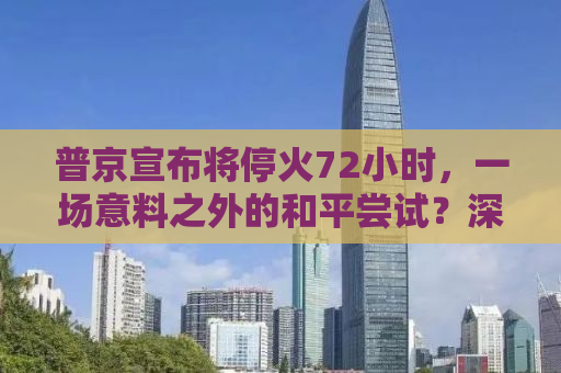 普京宣布将停火72小时，一场意料之外的和平尝试？深度解析背后的动因与挑战