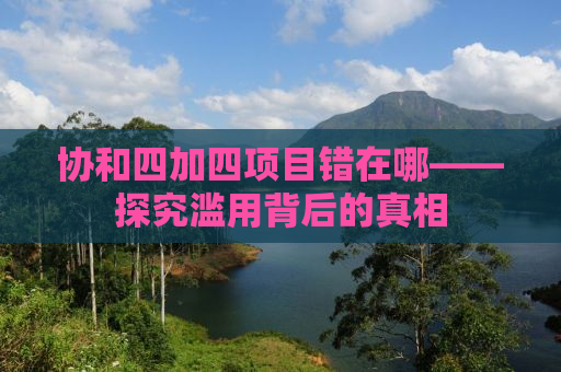 协和四加四项目错在哪——探究滥用背后的真相