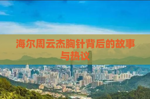 海尔周云杰胸针背后的故事与热议