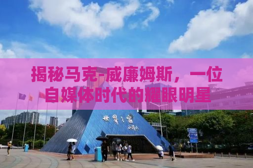揭秘马克-威廉姆斯，一位自媒体时代的耀眼明星