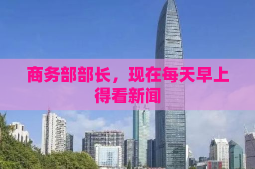 商务部部长，现在每天早上得看新闻
