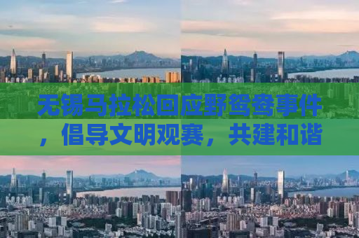 无锡马拉松回应野鸳鸯事件，倡导文明观赛，共建和谐赛道
