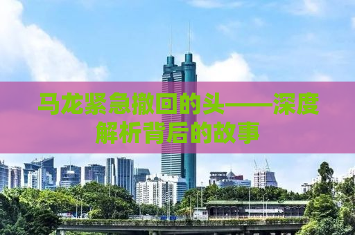 马龙紧急撤回的头——深度解析背后的故事