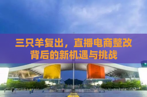 三只羊复出，直播电商整改背后的新机遇与挑战