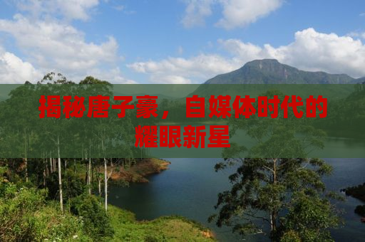 揭秘唐子豪，自媒体时代的耀眼新星